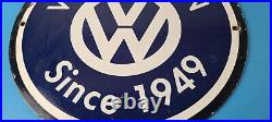 Vintage Volkswagen Sign Porcelain VW Automobile Dealership Sales Gas Pump Sign