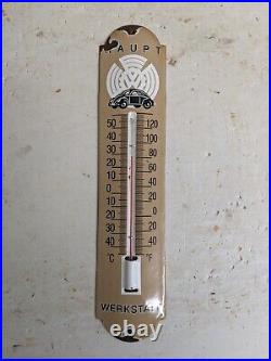 Vintage Volkswagen Vw Bug Thermometer Porcelain Metal Sign