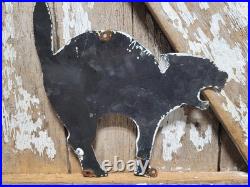 Vintage Voting Porcelain Sign Rare Old Political Dont Pussyfoot Repeal 18th Amdt