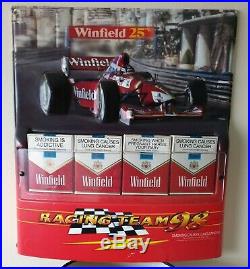 Vintage WINFIELD 25's Red F1 RACING TEAM 1998 Cigarette Advertising Sign Display
