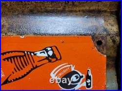 Vintage Ward's Orange Crush Porcelain Sign Old Soda Cola Beverage Advertising