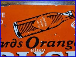 Vintage Ward's Orange Crush Porcelain Sign Old Soda Cola Beverage Advertising