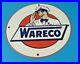 Vintage-Wareco-Gasoline-Porcelain-Metal-Service-Gas-Motor-Oil-Pump-Plate-Sign-01-aqv