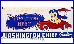 Vintage Washington Gasoline Porcelain Sign, Gas Station, Pump Plate, Motor Oil Vintage Washington Gasoline Porcelain Sign, Gas Station, Pump Plate, Motor Oil
