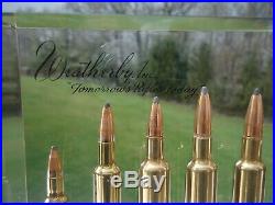 Vintage Weatherby Ammunition Display Cartridge Advertisement Lucite