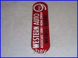 Vintage Western Auto Associate Store Wichita, Kansas 13 Metal Gasoline Oil Sign