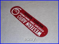 Vintage Western Auto Associate Store Wichita, Kansas 13 Metal Gasoline Oil Sign