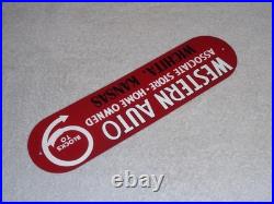 Vintage Western Auto Associate Store Wichita, Kansas 13 Metal Gasoline Oil Sign