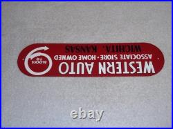 Vintage Western Auto Associate Store Wichita, Kansas 13 Metal Gasoline Oil Sign