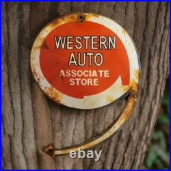 Vintage Western Auto Porcelain Sign Automotive Store Associate Napa O'Reilly USA