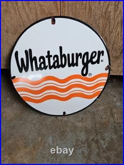 Vintage Whataburger Porcelain Sign Fast Food Restaurant Corpus Christi, Texas Vintage Whataburger Porcelain Sign Fast Food Restaurant Corpus Christi, Texas