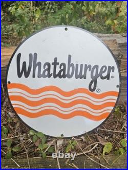 Vintage Whataburger Porcelain Sign Fast Food Restaurant Corpus Christi, Texas Vintage Whataburger Porcelain Sign Fast Food Restaurant Corpus Christi, Texas