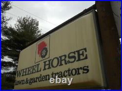 Vintage Wheel Horse Lighted Dealer Sign 6' x 3' Original not a reproduction
