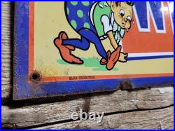 Vintage Whistle Sign Old Metal Tin Tacker Soda Cola Pop Beverage Drink Food 27