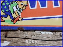 Vintage Whistle Sign Old Metal Tin Tacker Soda Cola Pop Beverage Drink Food 27