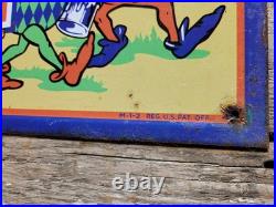 Vintage Whistle Sign Old Metal Tin Tacker Soda Cola Pop Beverage Drink Food 27