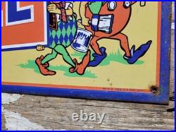 Vintage Whistle Sign Old Metal Tin Tacker Soda Cola Pop Beverage Drink Food 27