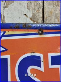 Vintage Whistle Sign Old Metal Tin Tacker Soda Cola Pop Beverage Drink Food 27