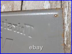 Vintage Whistle Sign Old Metal Tin Tacker Soda Cola Pop Beverage Drink Food 27