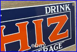 Vintage Whiz Cola Porcelain Sign Gas Station Soda Pop Sprite Coca Pepsi Dew