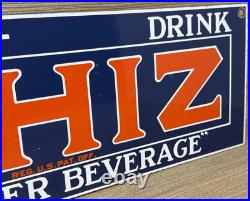 Vintage Whiz Cola Porcelain Sign Gas Station Soda Pop Sprite Coca Pepsi Dew