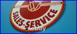 Vintage Willy's Porcelain Gas Oil Jeep Overland Service Dealership Sales Sign