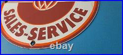 Vintage Willys Jeep Vehicles Sign Army Gas Pump Porcelain Sign