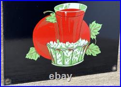 Vintage Wilson's Tomato Juice Porcelain Sign Fast Food Gas Station Grocery Store