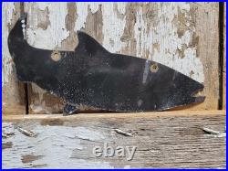 Vintage Winchester Porcelain Sign Old Fishing Lures Salmon Trout Tackle Bait