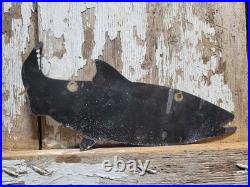 Vintage Winchester Porcelain Sign Old Fishing Lures Salmon Trout Tackle Bait