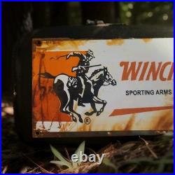Vintage Winchester Porcelain Sign Ranger Smokeless Smith Wesson Colt Hunting USA