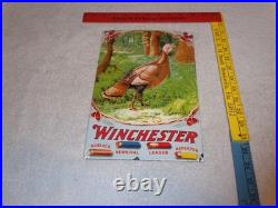 Vintage Winchester Shotgun Shells Turkey Hunting 1' Porcelain Metal Gas Oil Sign