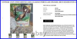 Vintage Winchester Shotgun Shells Turkey Hunting 1' Porcelain Metal Gas Oil Sign