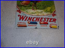 Vintage Winchester Shotgun Shells Turkey Hunting 1' Porcelain Metal Gas Oil Sign