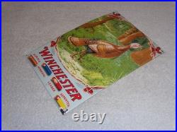 Vintage Winchester Shotgun Shells Turkey Hunting 1' Porcelain Metal Gas Oil Sign Vintage Winchester Shotgun Shells Turkey Hunting 1' Porcelain Metal Gas Oil Sign