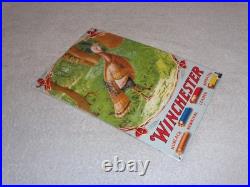 Vintage Winchester Shotgun Shells Turkey Hunting 1' Porcelain Metal Gas Oil Sign Vintage Winchester Shotgun Shells Turkey Hunting 1' Porcelain Metal Gas Oil Sign