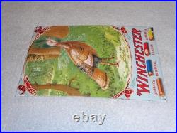 Vintage Winchester Shotgun Shells Turkey Hunting 1' Porcelain Metal Gas Oil Sign Vintage Winchester Shotgun Shells Turkey Hunting 1' Porcelain Metal Gas Oil Sign