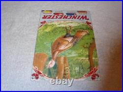 Vintage Winchester Shotgun Shells Turkey Hunting 1' Porcelain Metal Gas Oil Sign Vintage Winchester Shotgun Shells Turkey Hunting 1' Porcelain Metal Gas Oil Sign