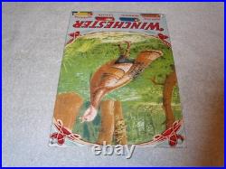 Vintage Winchester Shotgun Shells Turkey Hunting 1' Porcelain Metal Gas Oil Sign Vintage Winchester Shotgun Shells Turkey Hunting 1' Porcelain Metal Gas Oil Sign