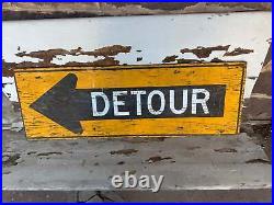 Vintage Wood Sign Detour 1950s