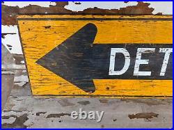 Vintage Wood Sign Detour 1950s