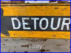 Vintage Wood Sign Detour 1950s