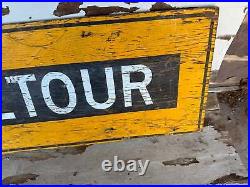 Vintage Wood Sign Detour 1950s