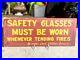 Vintage-Wooden-Advertising-Sign-Fires-Safety-Glasses-Folk-Art-Aafa-01-my