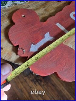 Vintage Wooden Lobster Advertising Sign 34 X 17 New England/Cape Cod