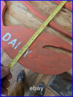 Vintage Wooden Lobster Advertising Sign 34 X 17 New England/Cape Cod