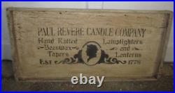 Vintage Wooden Trade Sign Paul Revere Candle Company Lanterns Early Original