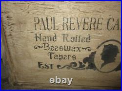 Vintage Wooden Trade Sign Paul Revere Candle Company Lanterns Early Original
