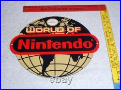 Vintage World Of Nintendo 12 Metal Mario Brothers Nes 64 Snes Gasoline Oil Sign