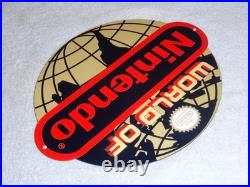 Vintage World Of Nintendo 12 Metal Mario Brothers Nes 64 Snes Gasoline Oil Sign